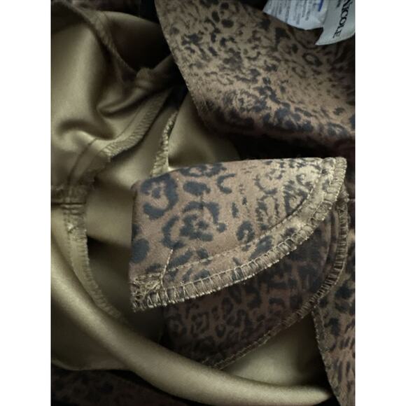 Danny and Nicole NY Blazer Jacket Brown Animal Print Zip Shoulder Pads Retro 8 - Picture 4 of 7